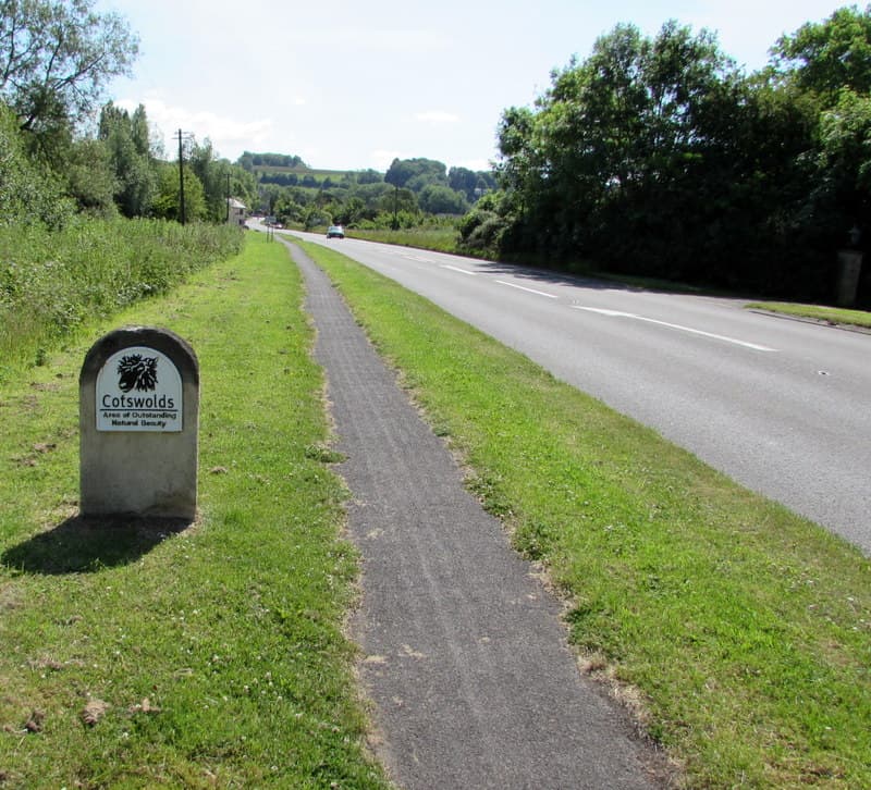 Cotswolds boundary or village entrance sign